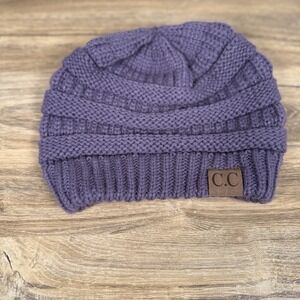 C.c. Women's Woven Knit Purple Winter Hat‎